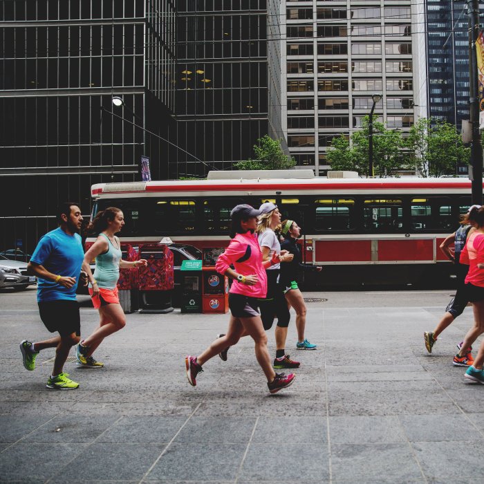 Crushing the shakeout run. Photo courtesy of Nike. 